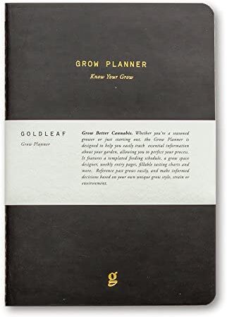 Goldleaf Grow Planner: A Cannabis Grower's Weekly/Monthly Planner, Marijuana Growing Journal, Guided Entry Pages & Infographics, A5 Size